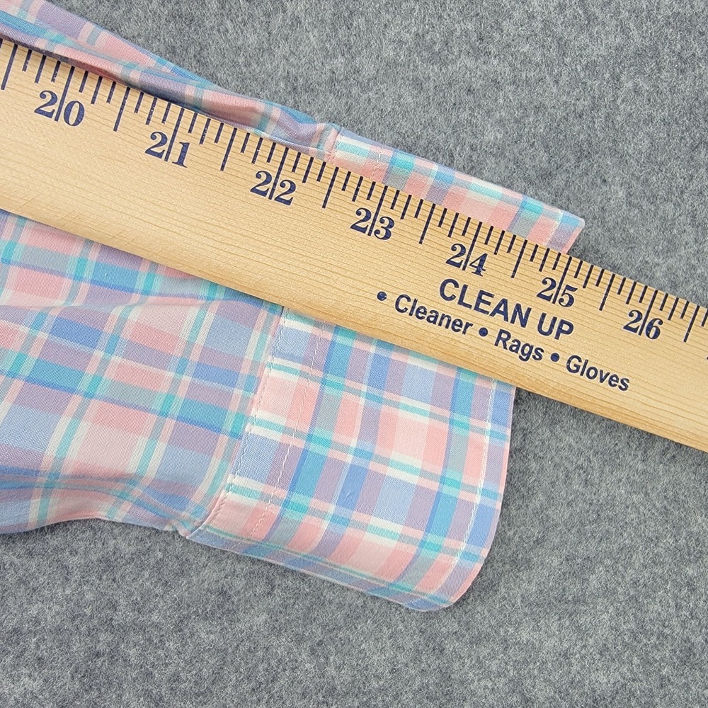 Vineyard Vines Murray Shirt Mens Large Pink Blue Check Button Down Long Sleeve - Picture 6 of 15